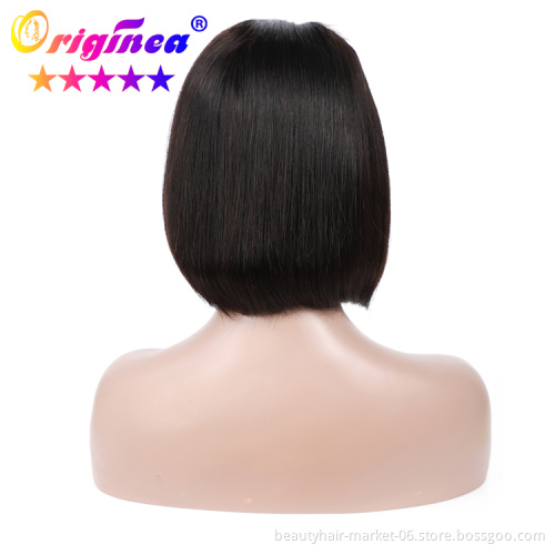 Factory price Indian 8A Grade short bob lace frontal human hair wig